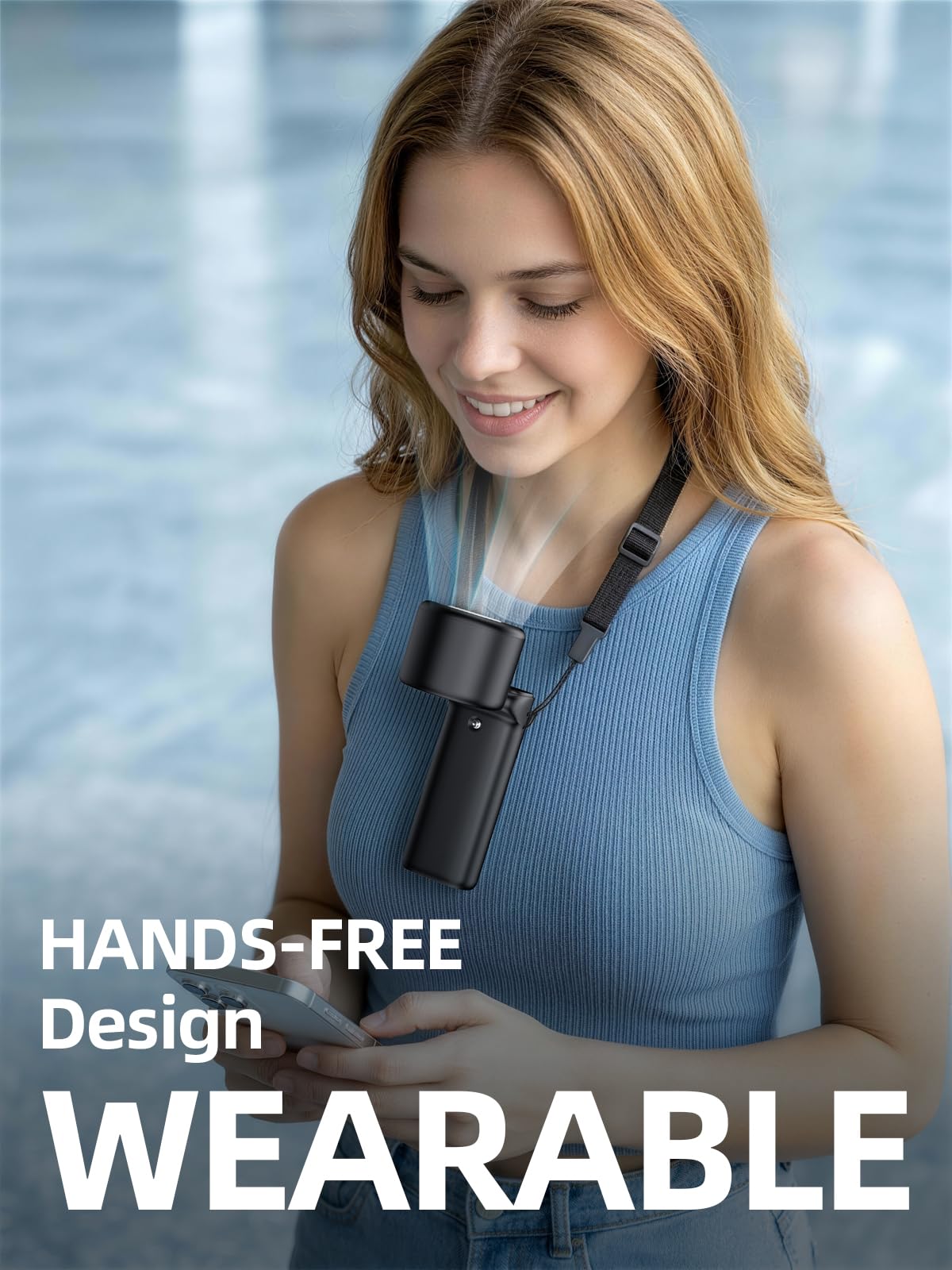 Portable Handheld Turbo Fan, 199 Stepless Speeds, 4000mAh USB Rechargeable, 12H Runtime, 2H Fast Charging, Smart Display, Emergency Flashlight, Personal Cooling Fan for Travel, Gym, Camping, Outdoors